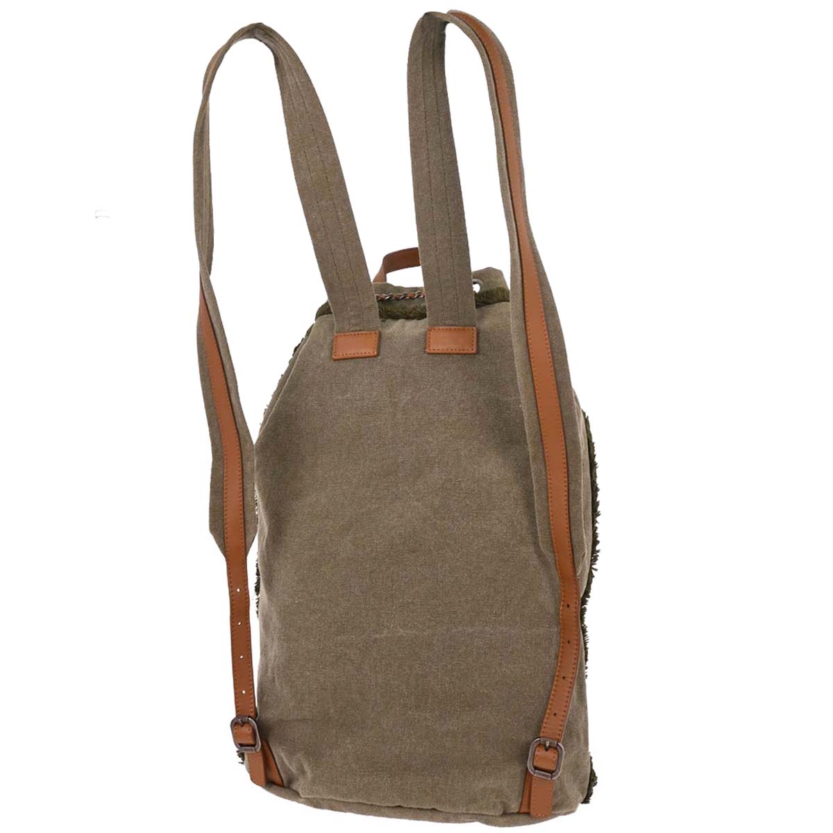 Chanel 2017 Gray Canvas Sequins Paris-Cuba Cubano Trip Backpack