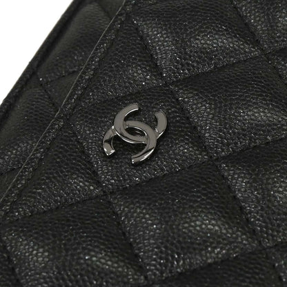 Chanel 2017-2018 Black Caviar Classic WOC Wallet On Chain