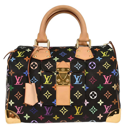 Louis Vuitton Black Monogram Multicolor Speedy 30 Handbag M92642