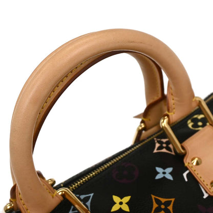 Louis Vuitton Black Monogram Multicolor Speedy 30 Handbag M92642