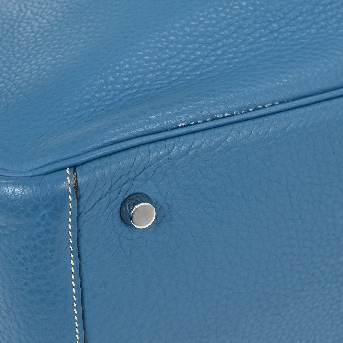 Hermes Blue Jean Taurillon Clemence Lindy 34 Shoulder Bag