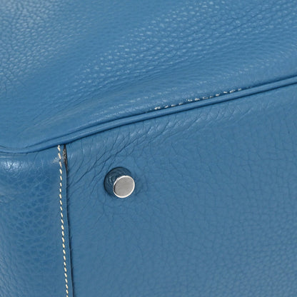 Hermes Blue Jean Taurillon Clemence Lindy 34 Shoulder Bag