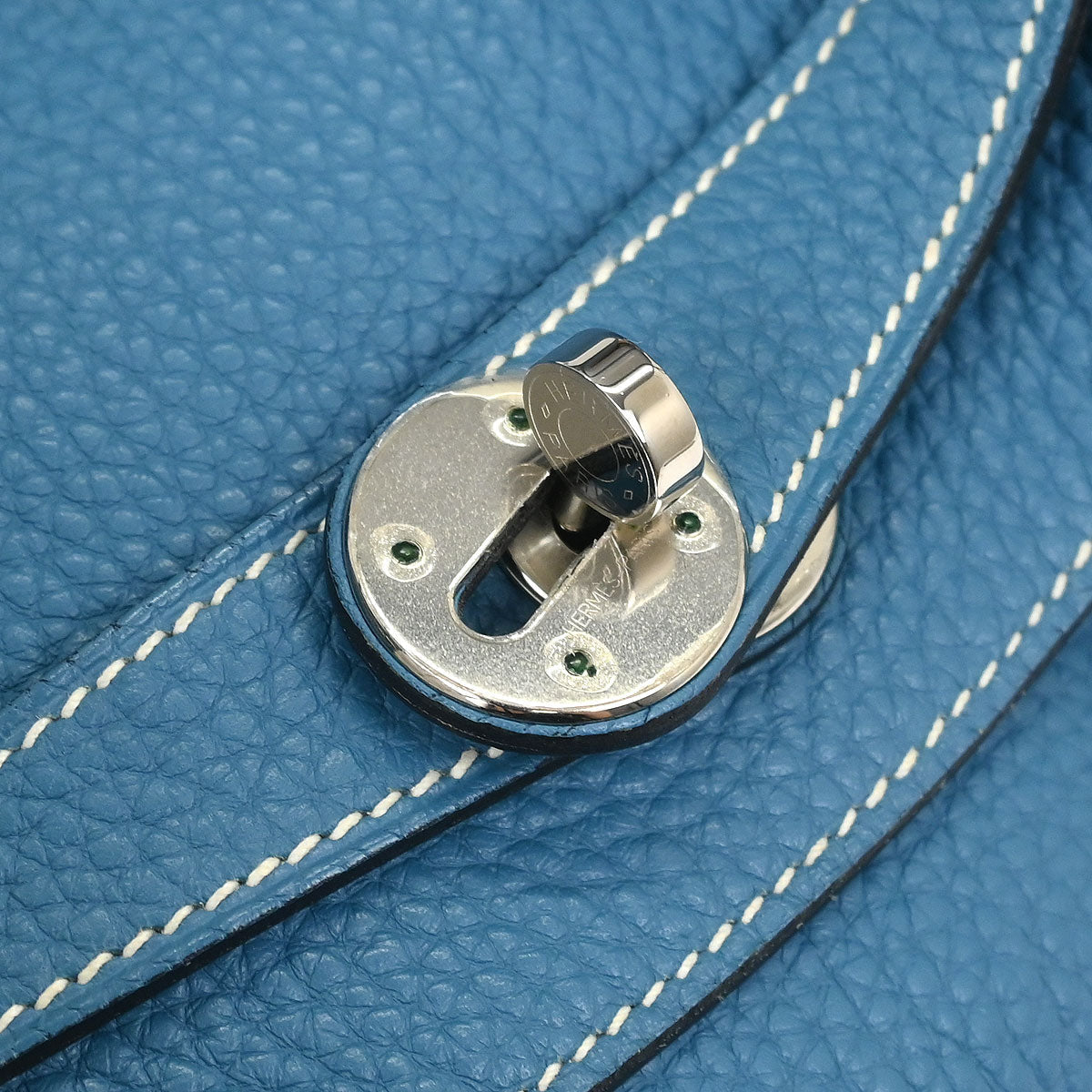 Hermes Blue Jean Taurillon Clemence Lindy 34 Shoulder Bag