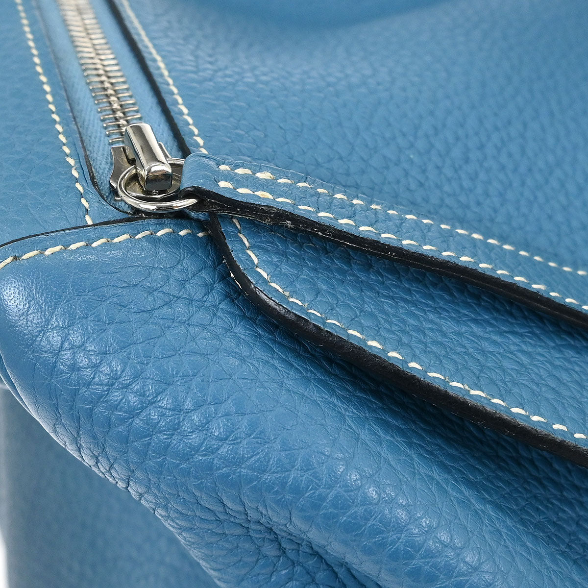 Hermes Blue Jean Taurillon Clemence Lindy 34 Shoulder Bag