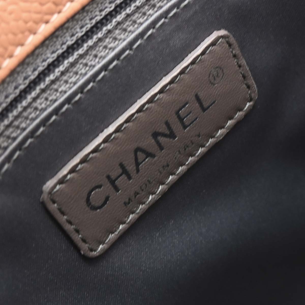 Chanel 2012-2013 Pink Beige Caviar Grand Shopping Tote GST Chain Handbag