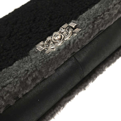 Boy Chanel 2015-2016 Black Mouton New Medium Shoulder Bag