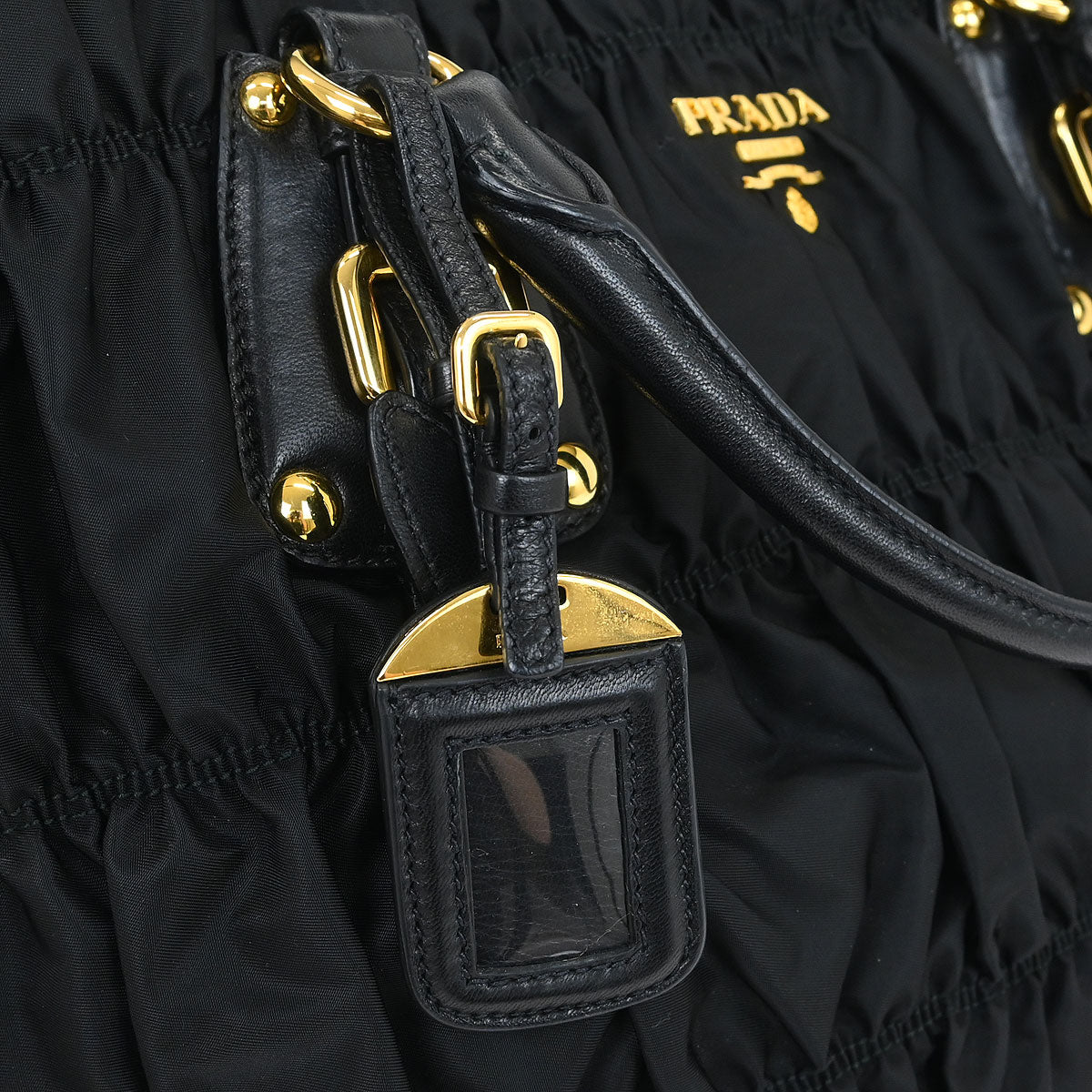 Prada Black Nylon 2way Shoulder Tote Handbag