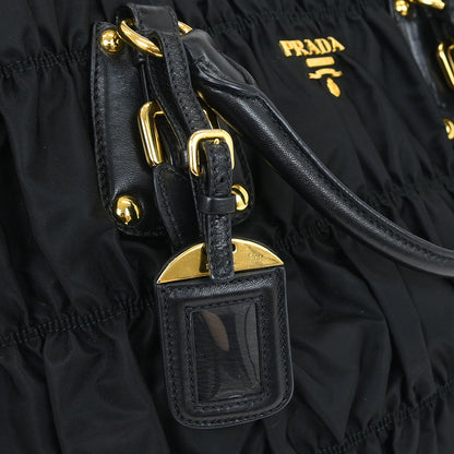 Prada Black Nylon 2way Shoulder Tote Handbag