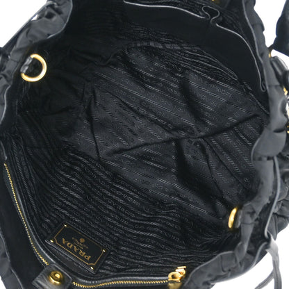 Prada Black Nylon 2way Shoulder Tote Handbag