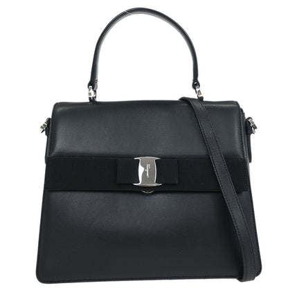 Salvatore Ferragamo Black Vara 2way Shoulder Handbag