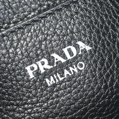Prada Black Leather Hobo Handbag