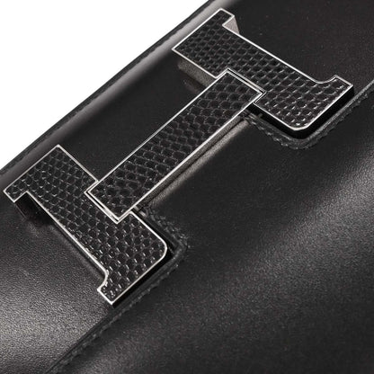 Hermes * Black Box Calf Lizard Constance 23 Shoulder Bag