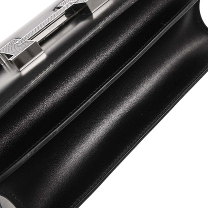 Hermes * Black Box Calf Lizard Constance 23 Shoulder Bag