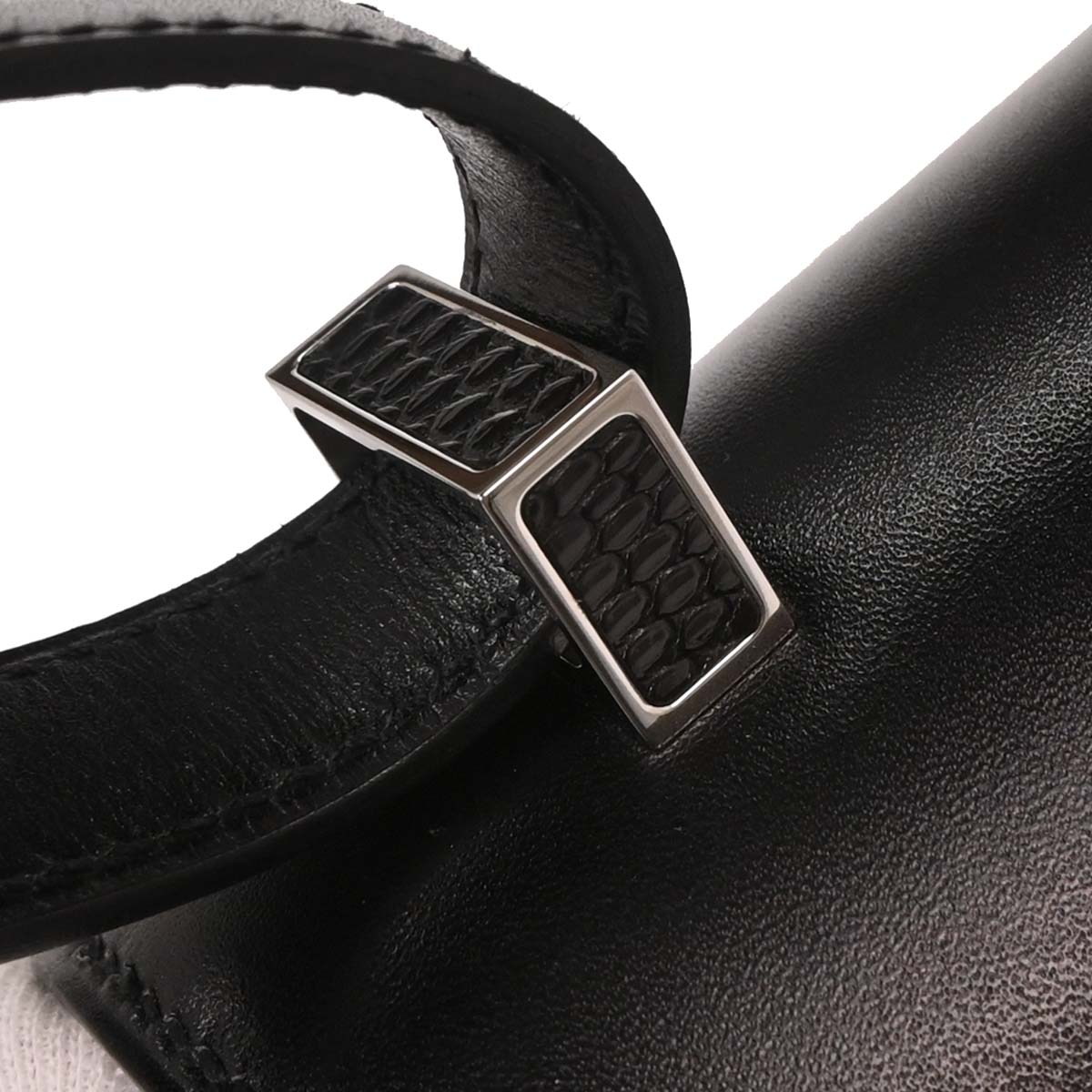 Hermes * Black Box Calf Lizard Constance 23 Shoulder Bag