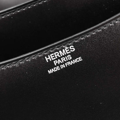 Hermes * Black Box Calf Lizard Constance 23 Shoulder Bag