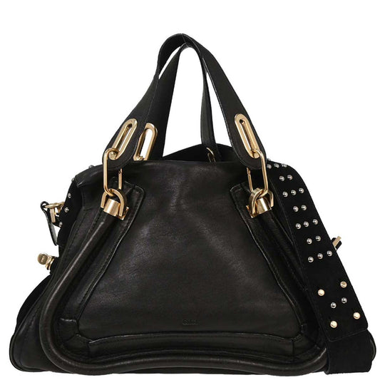 Chloe Black Suede Paraty 2way Shoulder Handbag