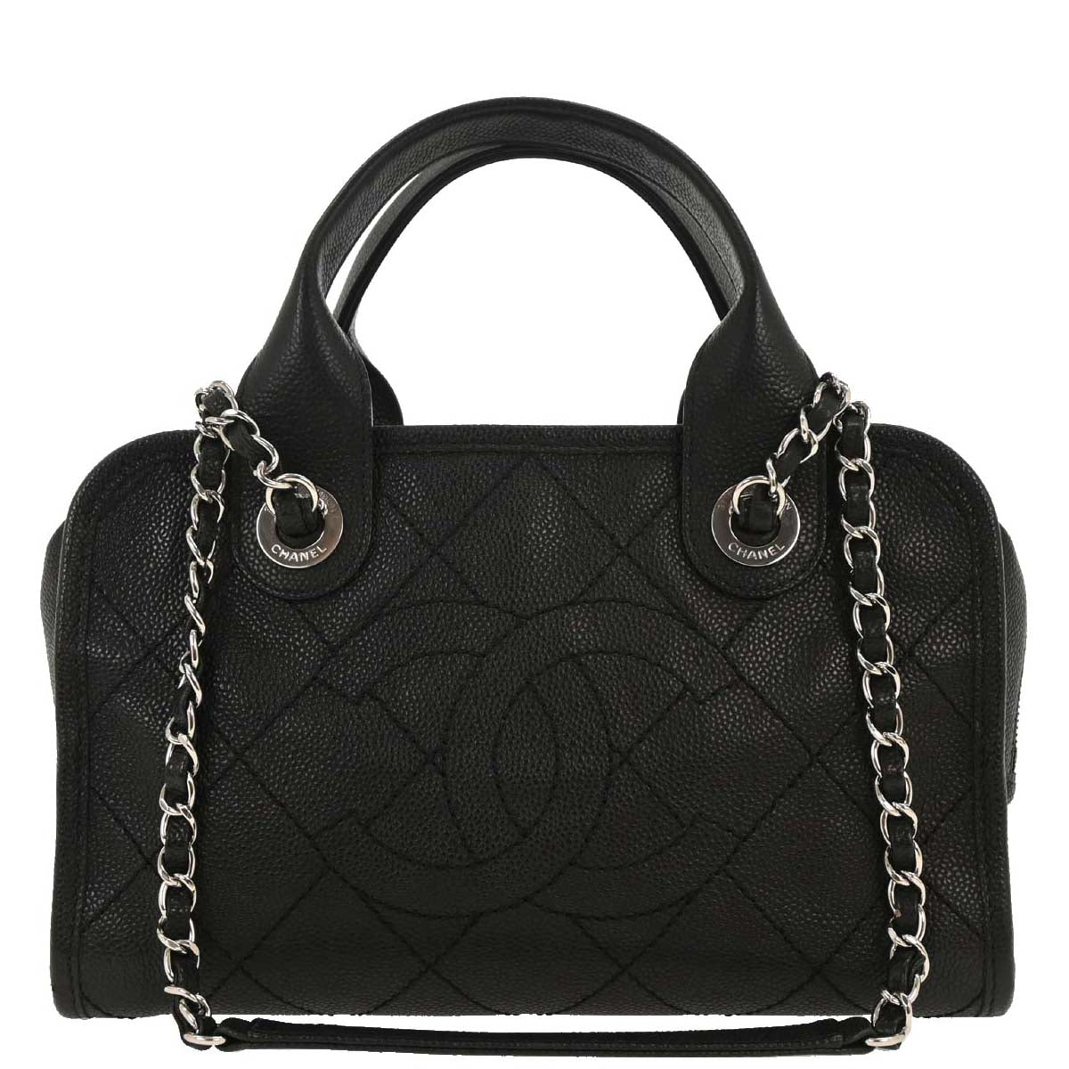 Chanel 2014-2015 Black Caviar Bowling Bag