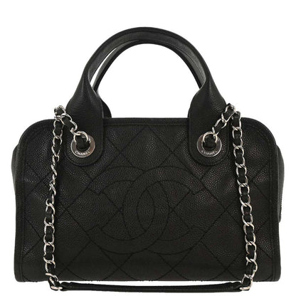 Chanel 2014-2015 Black Caviar Bowling Bag