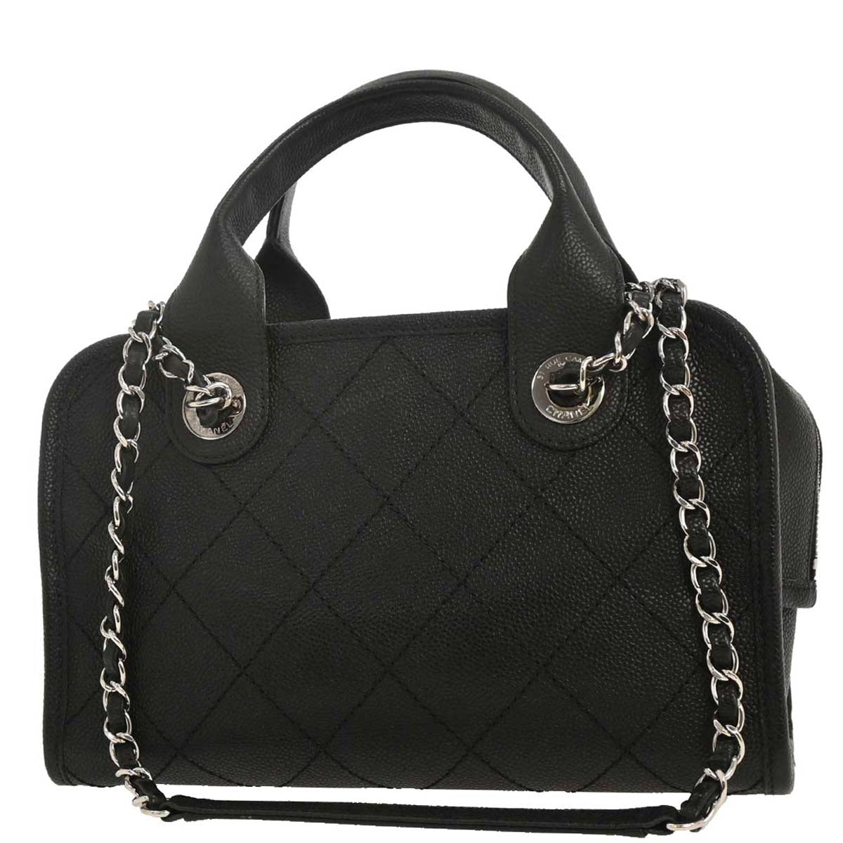 Chanel 2014-2015 Black Caviar Bowling Bag