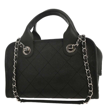 Chanel 2014-2015 Black Caviar Bowling Bag
