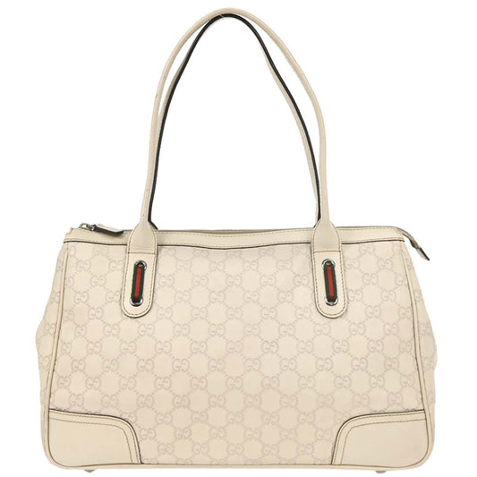 Gucci White Guccissima Handbag