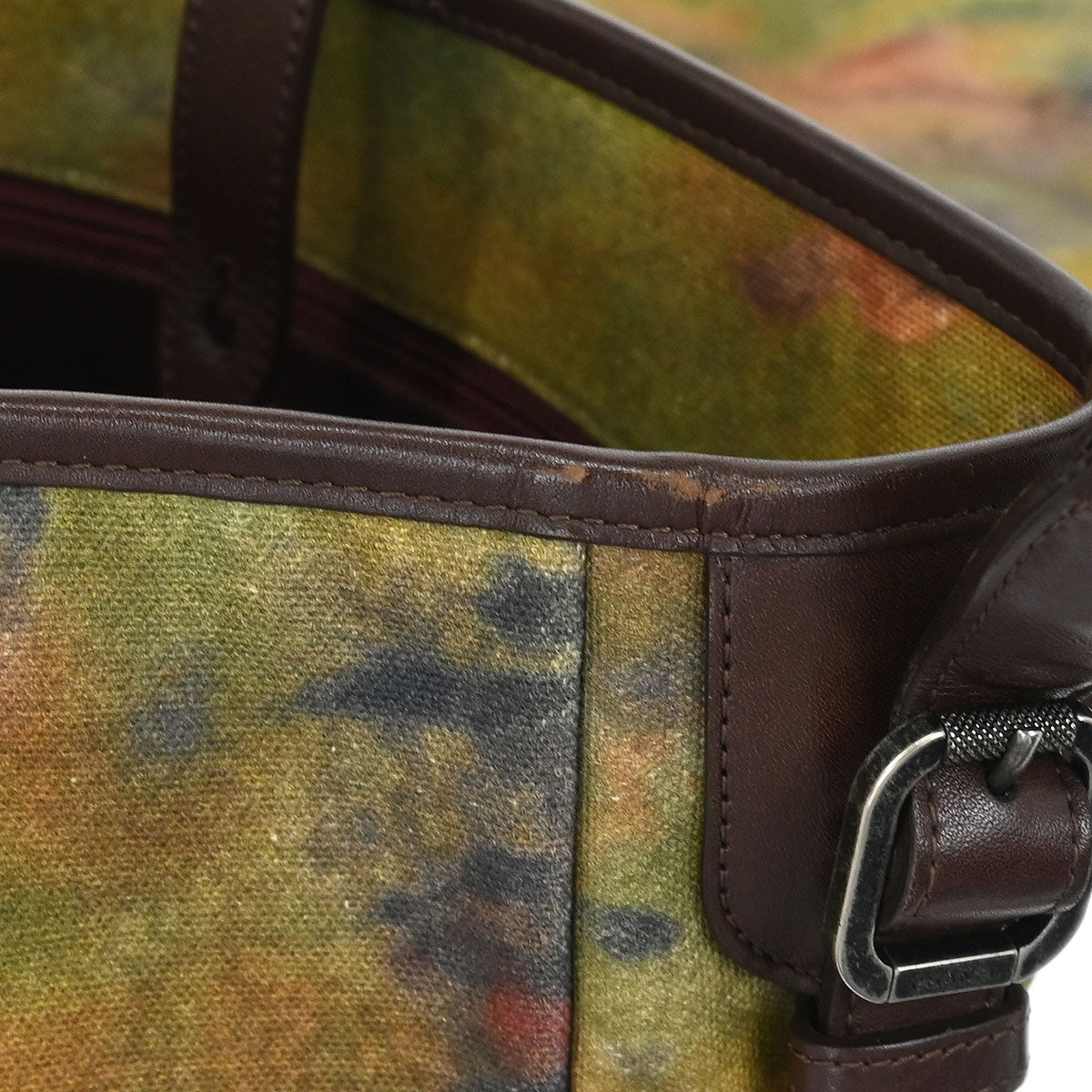 Chanel Khaki Canvas Graffiti On The Pavements Shoulder Bag