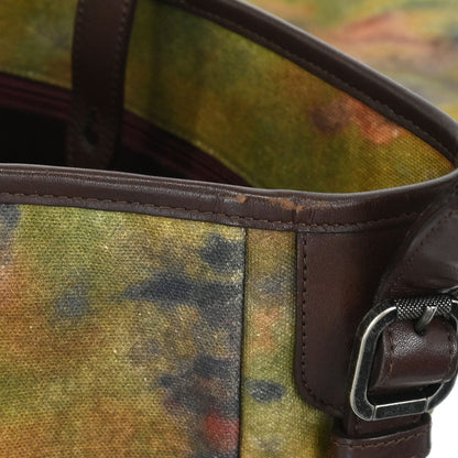 Chanel Khaki Canvas Graffiti On The Pavements Shoulder Bag