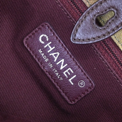 Chanel Khaki Canvas Graffiti On The Pavements Shoulder Bag