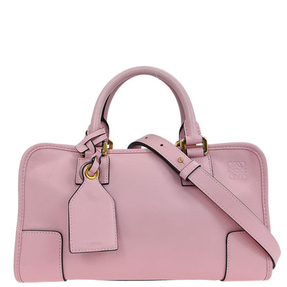 Loewe Pink Leather Amazona 28 2way Shoulder Handbag