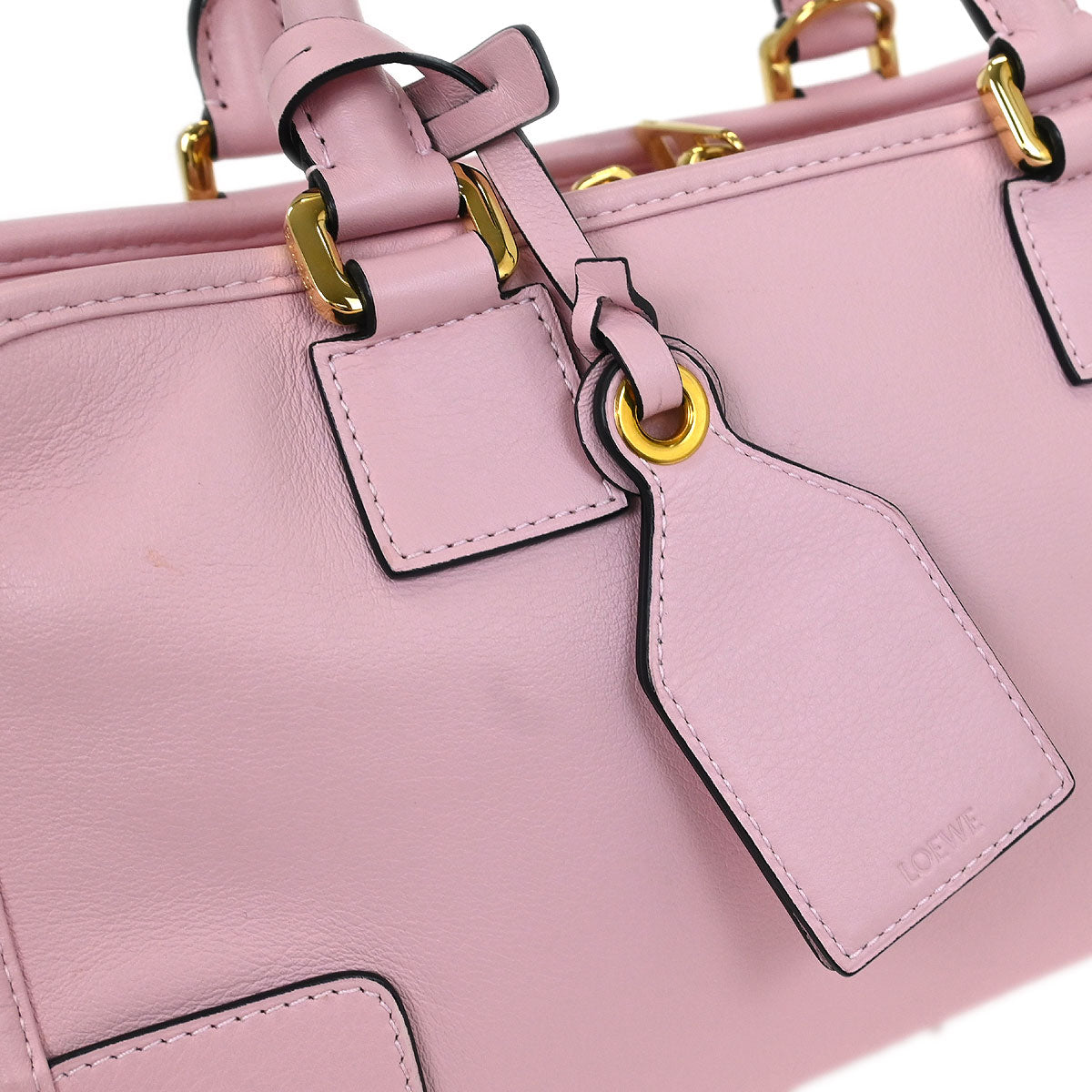 Loewe Pink Leather Amazona 28 2way Shoulder Handbag