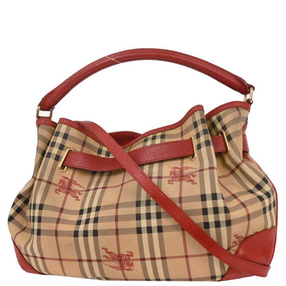 Burberry Beige Red House Check Handbag