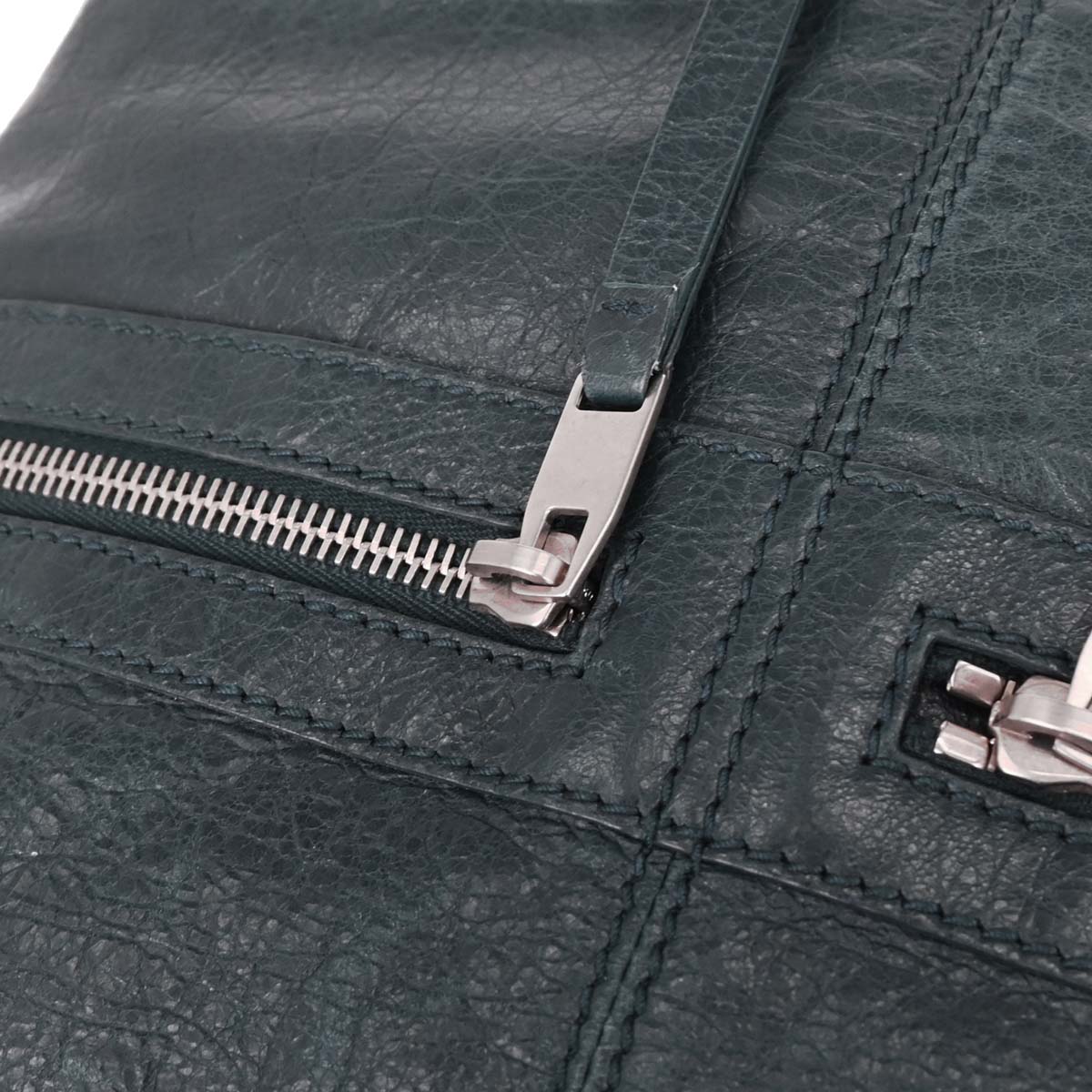 Balenciaga Dark Green Classic Square Handbag