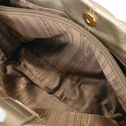 Salvatore Ferragamo Gold Vara 2way Shoulder Handbag