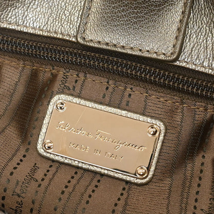 Salvatore Ferragamo Gold Vara 2way Shoulder Handbag