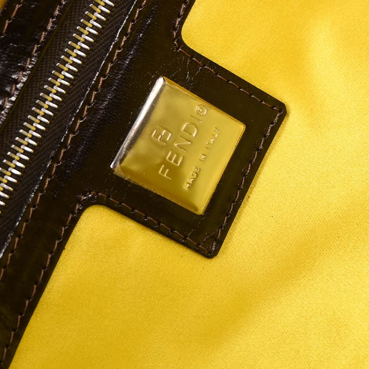 Fendi Blue Denim Beaded Baguette Handbag