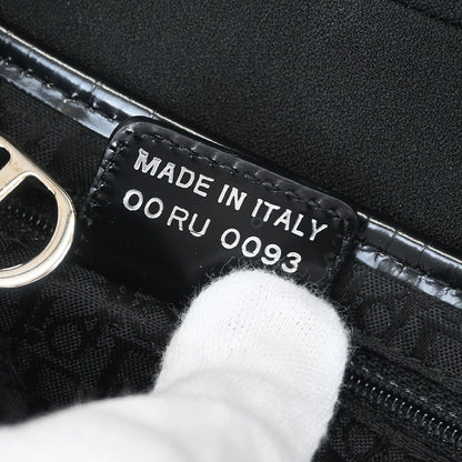 Christian Dior Black White Satin Sequins Saddle Handbag