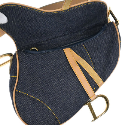 Christian Dior Indigo Denim Saddle Handbag