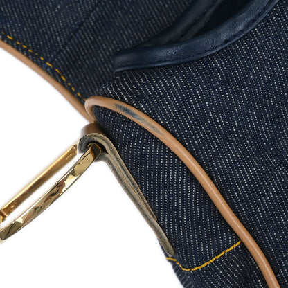 Christian Dior Indigo Denim Saddle Handbag