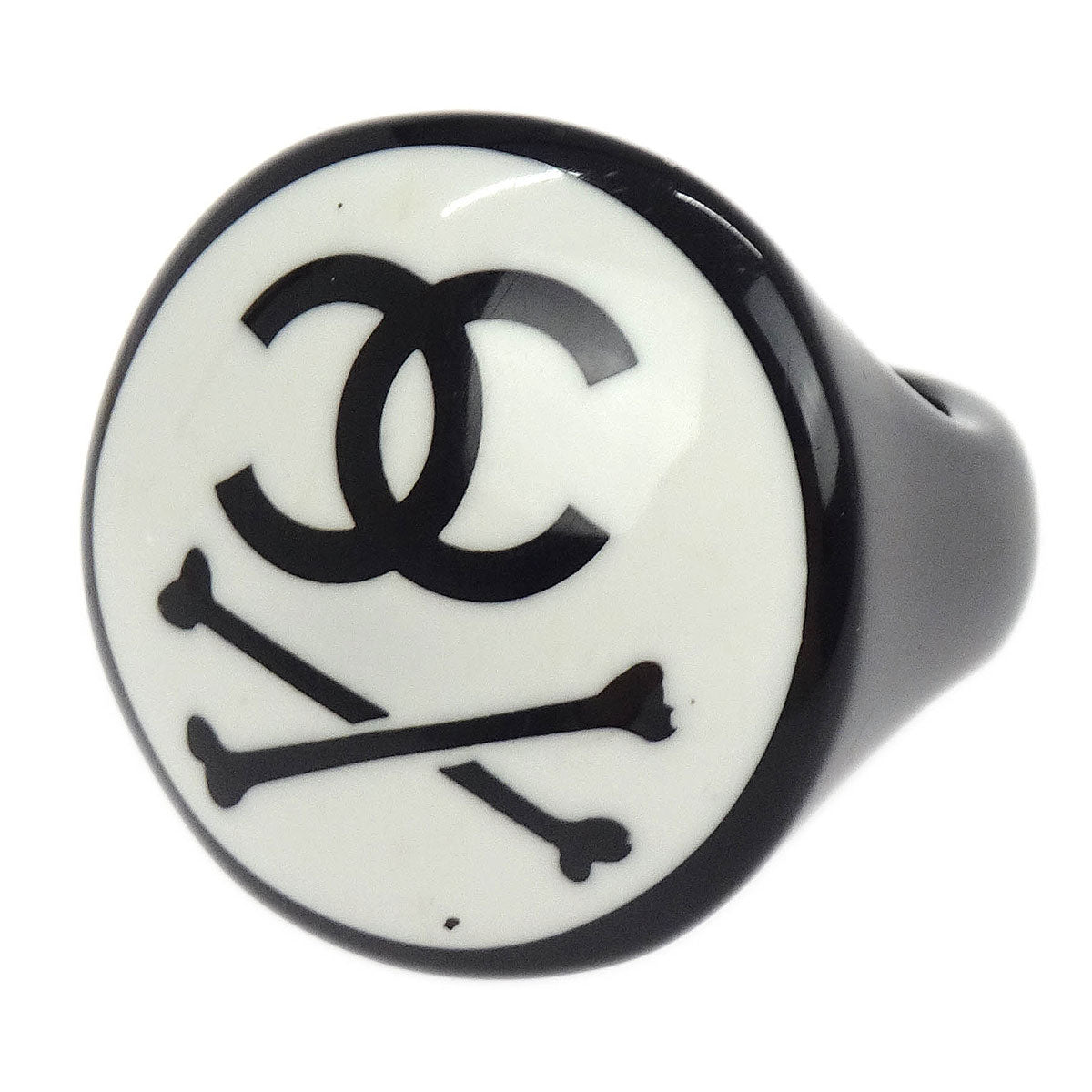Chanel Ring Black Acrylic #53 03P