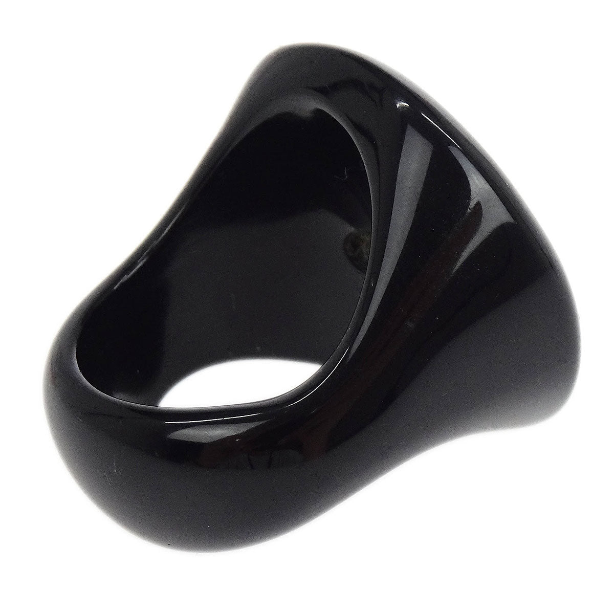 Chanel Ring Black Acrylic #53 03P