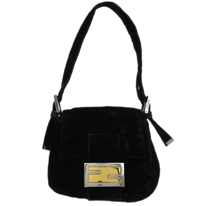 Fendi Black Velvet Handbag