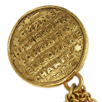 Chanel Medallion CC Dangle Earrings Clip-On Gold 28/2819
