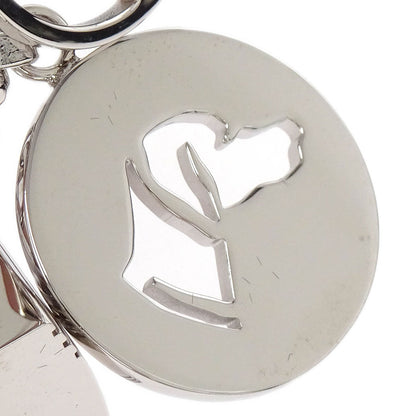 Hermes Amulet Bull Lock Key Holder Bag Charm Silver Small Good