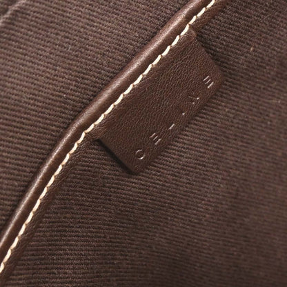Celine Brown Canvas Macadam Shoulder Bag