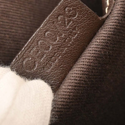 Celine Brown Canvas Macadam Shoulder Bag
