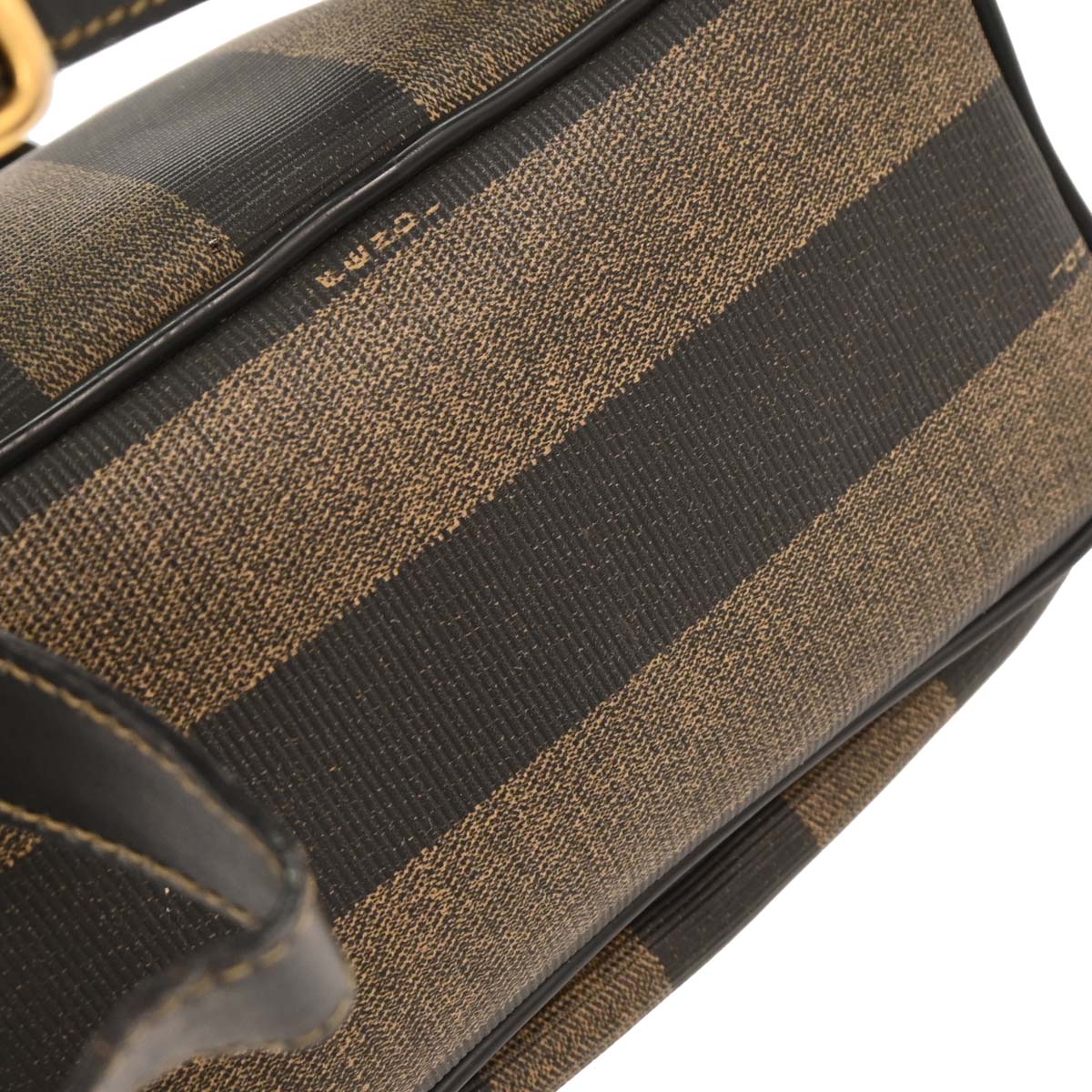Fendi Brown Black PVC Pequin Backpack