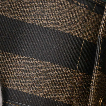 Fendi Brown Black PVC Pequin Backpack