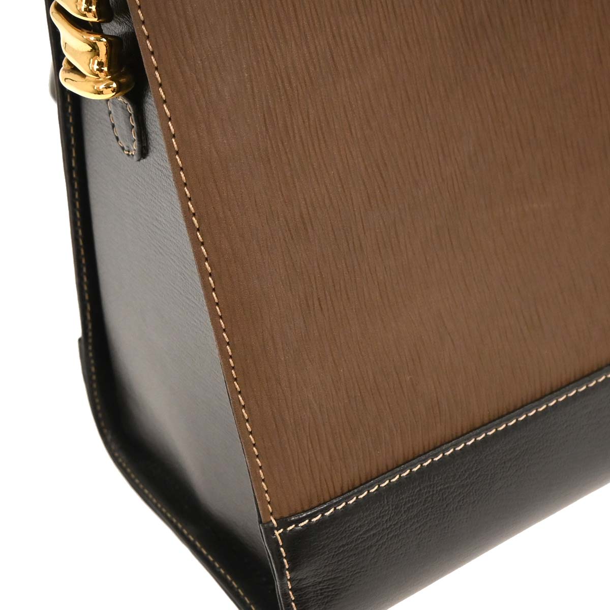 Loewe Black Brown Leather Velazquez Shoulder Bag