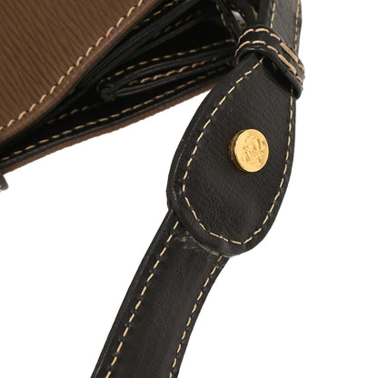 Loewe Black Brown Leather Velazquez Shoulder Bag