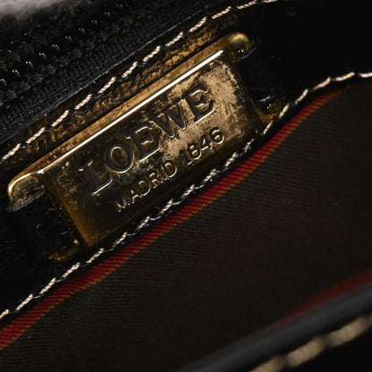 Loewe Black Brown Leather Velazquez Shoulder Bag